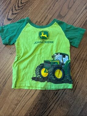 John Deere Lime & Dark Green Kids Tractor Graphic Tee